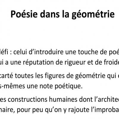 Poésie dans la géométrie - Présentation