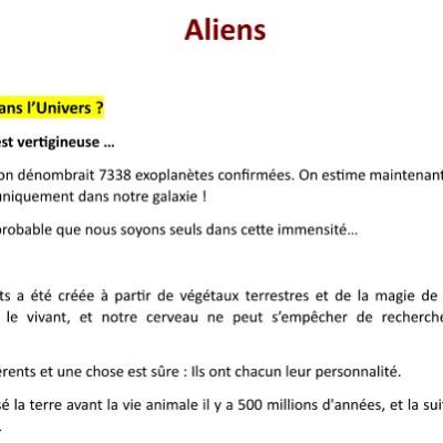 Aliens -Présentation