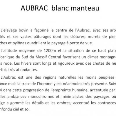 Aubrac manteau blanc - Présentation