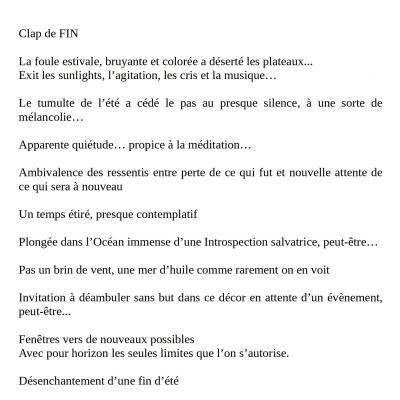 Clap de fin - Présentation