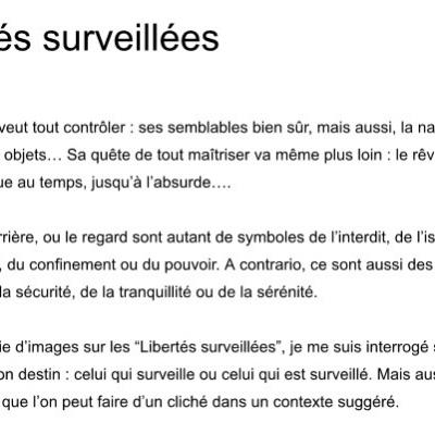 Libertés surveillées - Présentation