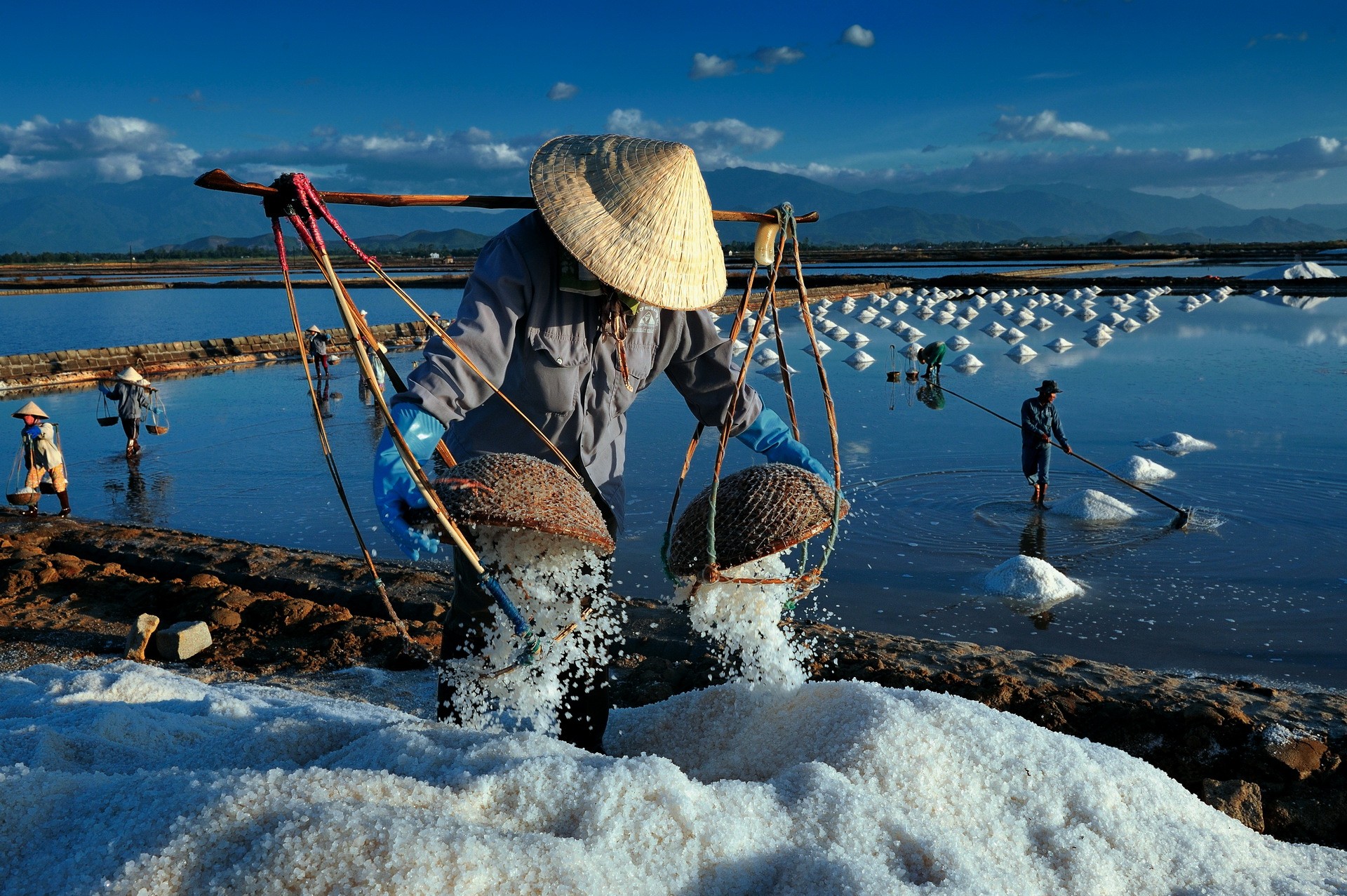 Ly Hang Long - Production de sel à Nin Hoa