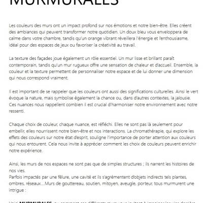 Murmurales - Présentation