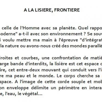 A la lisière - Présentation