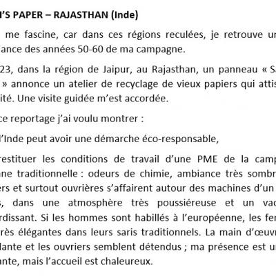 Salim's paper, recyclage du papier - Présentation