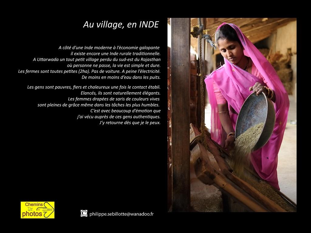 Sebillotte au villageen inde